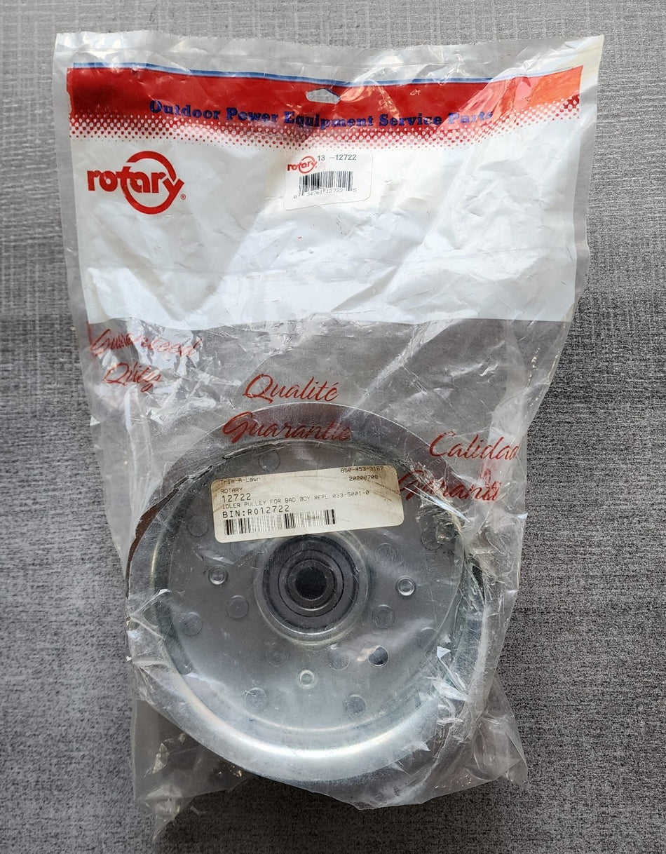 Rotary 12722 Flat Idler Pulley Fit 033-5000-00 033-5001-00 Boy 5.75" OD .5" Bore