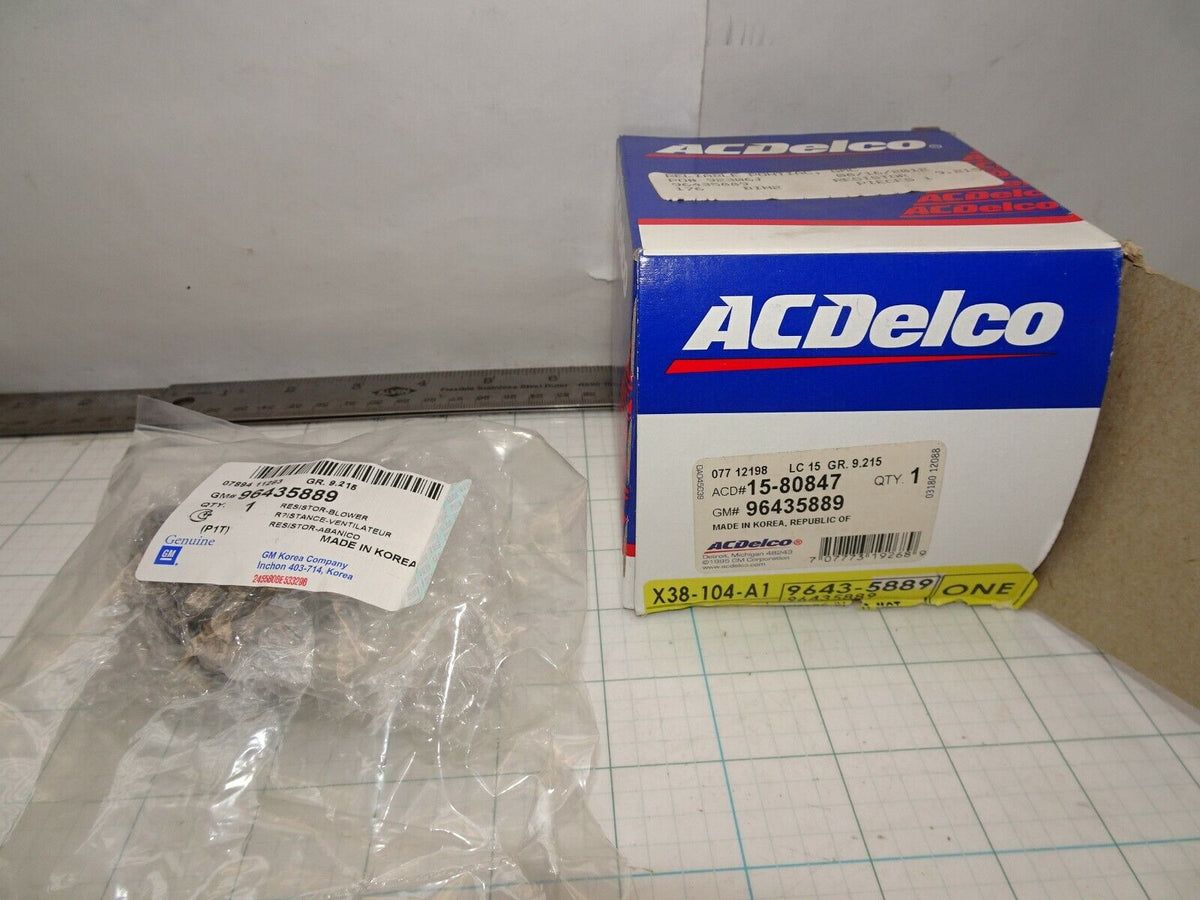80847 GM 96435889 Blower Motor Resistor Module 15-80847 OEM NOS General Moto ...