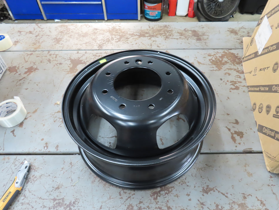 Mopar 04755301AB Wheel Rim 8 Lug Dually 17"X6" Black Steel