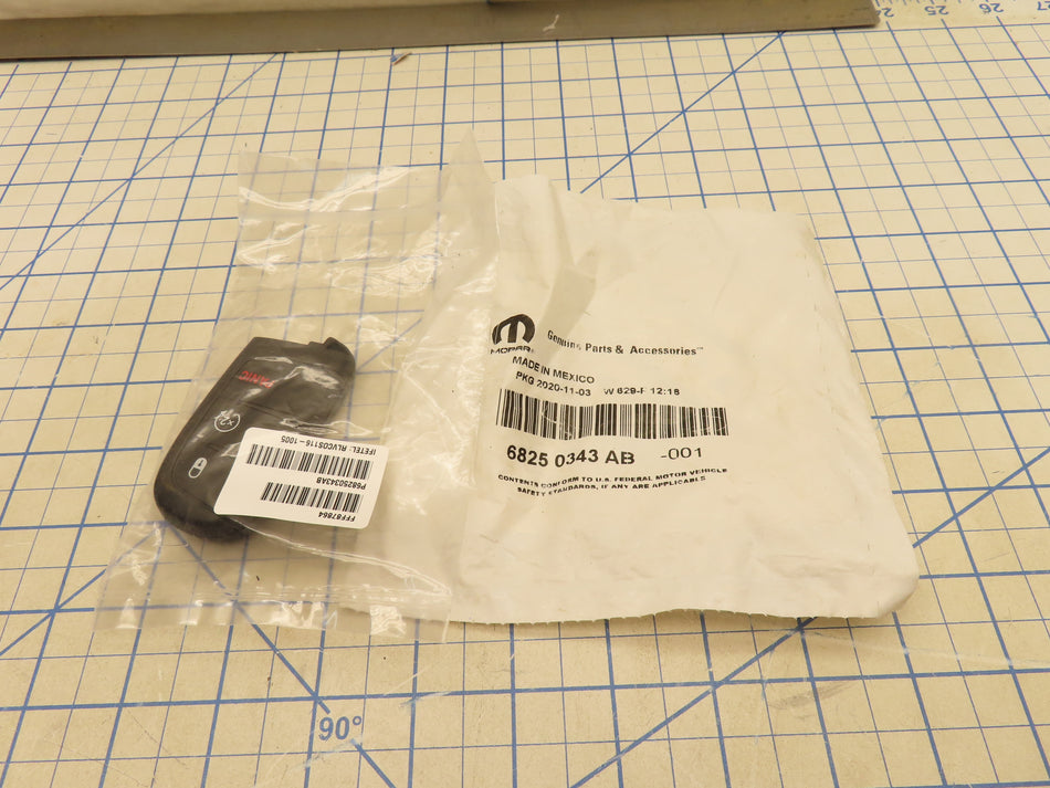 Mopar 68250343AB Key Fob Jeep Logo You Program May or May not Need Battery Factory Sealed