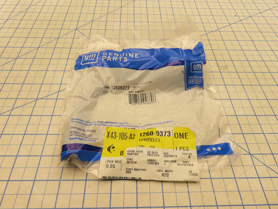 GM 12609373 PCV Tube Pipe Hose Factory Sealed General Motors