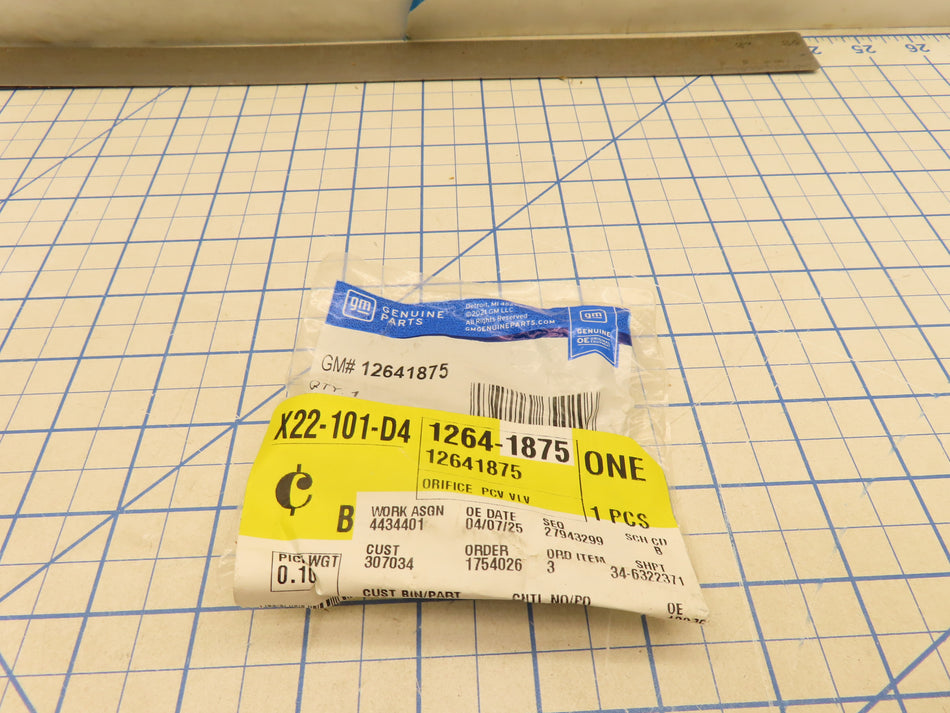 GM 12641875 PCV Valve Orifice Factory Sealed General Motors