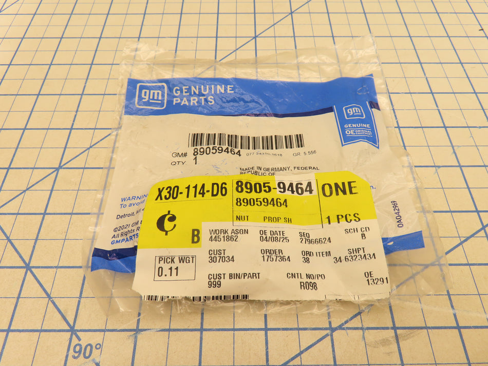 GM 89059464 Prop Shaft Yoke Nut Factory Sealed General Motors