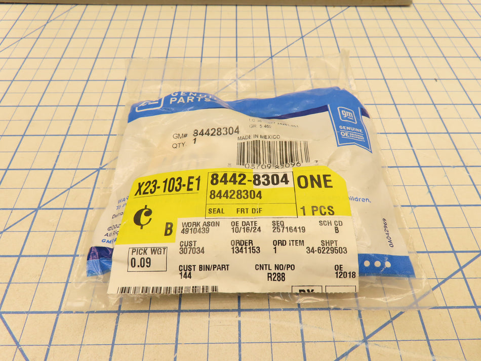 GM 84428304 Front Differential Pinion Seal Factory Sealed General Motors