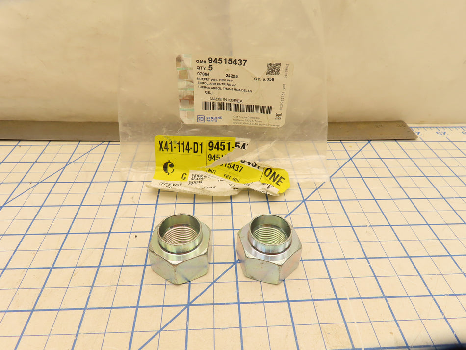 GM 94515437 Front Axle shaft Nut 2 Pack General Motors