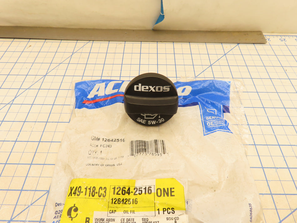 GM 12642516 Oil Filler Cap Dexos 5W-30 FC243 General Motors